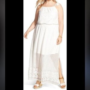 City Chic White Lace Maxi Dress